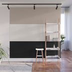 black tan cream bold stripes Wall Mural Gallery Image 1