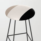 black tan cream bold stripes Stool Gallery Image 2