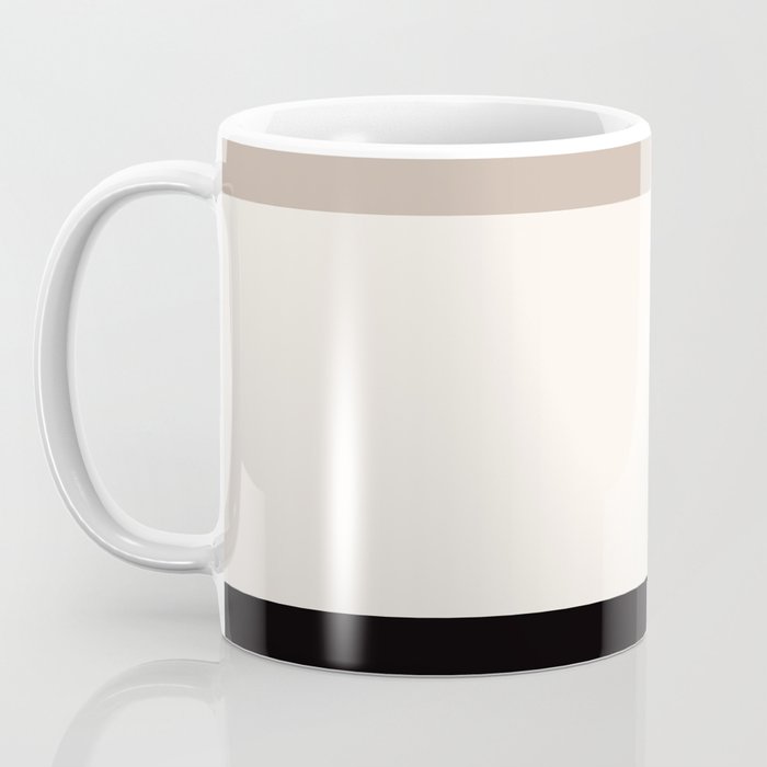 black tan cream bold stripes Coffee Mug Gallery Image 3