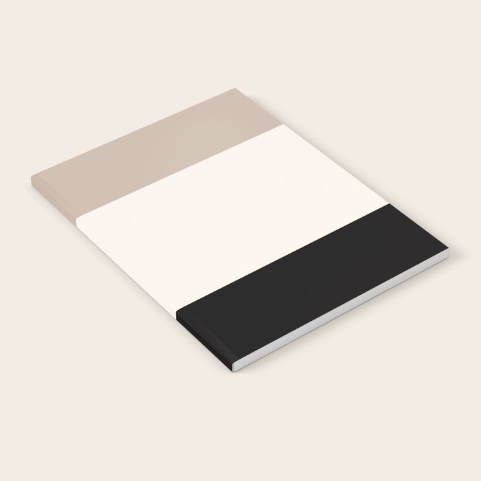 black tan cream bold stripes Notebook Gallery Image 2