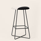 black tan cream bold stripes Stool Gallery Image 1
