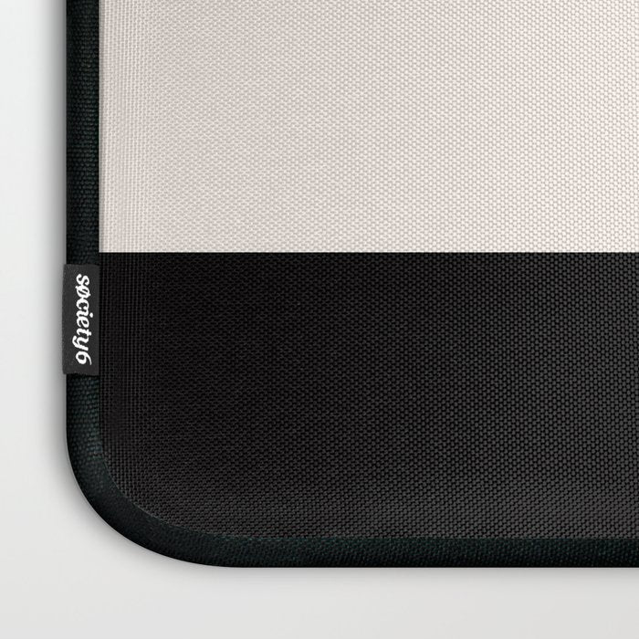 black tan cream bold stripes Laptop Sleeve Gallery Image 3