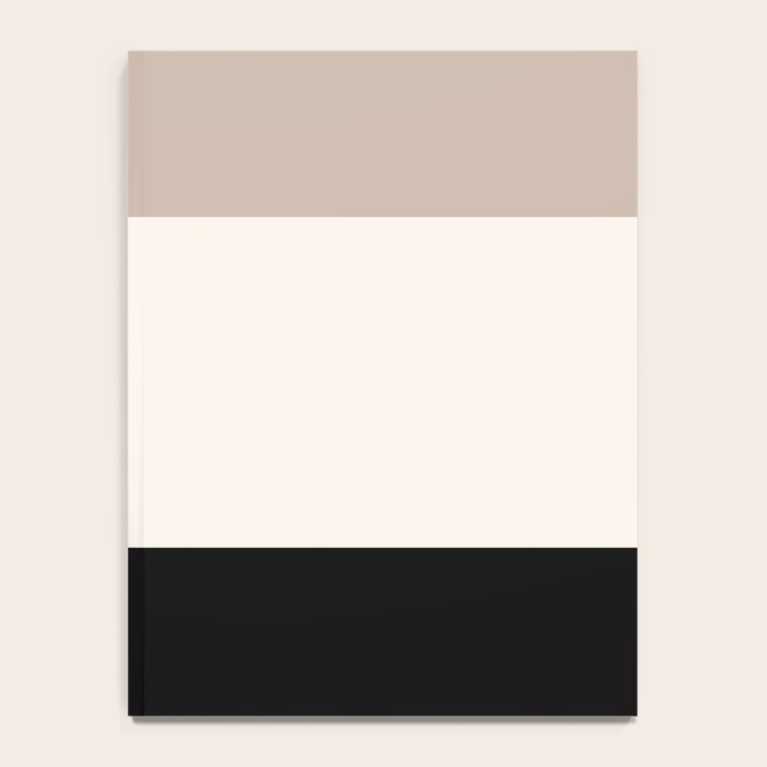 black tan cream bold stripes Notebook Gallery Image 4
