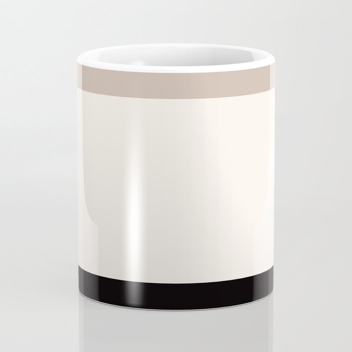 black tan cream bold stripes Coffee Mug Gallery Image 4
