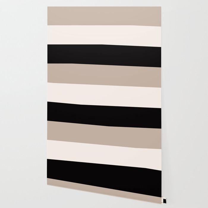 black tan cream bold stripes Wallpaper Gallery Image 2