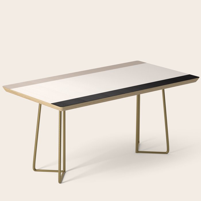 black tan cream bold stripes Coffee Table Gallery Image 2