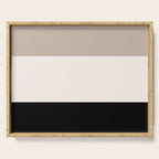 black tan cream bold stripes Serving Tray Gallery Image 1