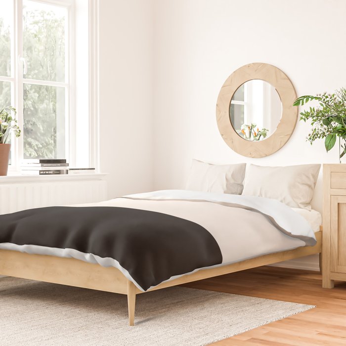 black tan cream bold stripes Duvet Cover Gallery Image 2