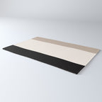 black tan cream bold stripes Rug Gallery Image 3