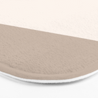black tan cream bold stripes Bath Mat Gallery Image 3