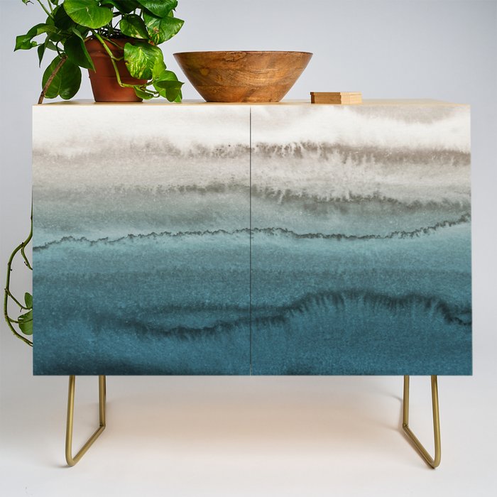 WITHIN THE TIDES - CRASHING WAVES TEAL Credenza Gallery Image 1