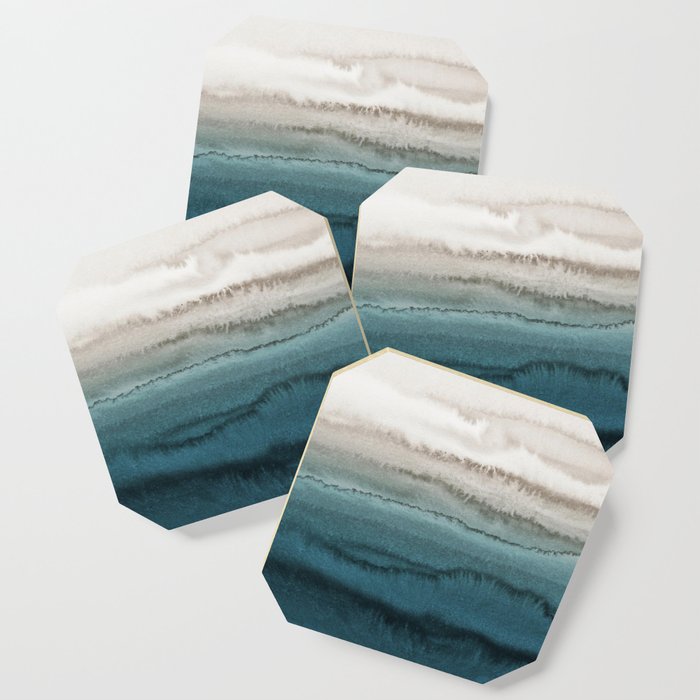 WITHIN THE TIDES - CRASHING WAVES TEAL Coaster Gallery Image 1