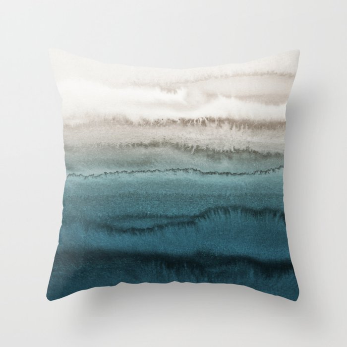 WITHIN THE TIDES - CRASHING WAVES TEAL Throw Pillow Gallery Image 6