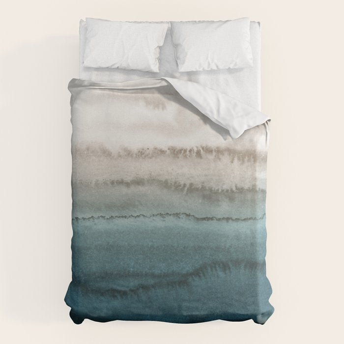 WITHIN THE TIDES - CRASHING WAVES TEAL Duvet Cover Gallery Image 1