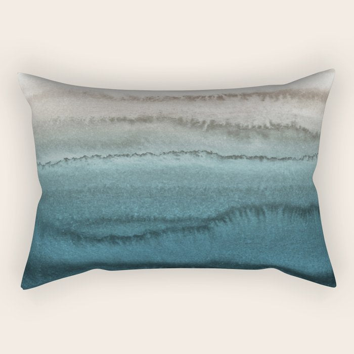 WITHIN THE TIDES - CRASHING WAVES TEAL Rectangular Pillow Gallery Image 2