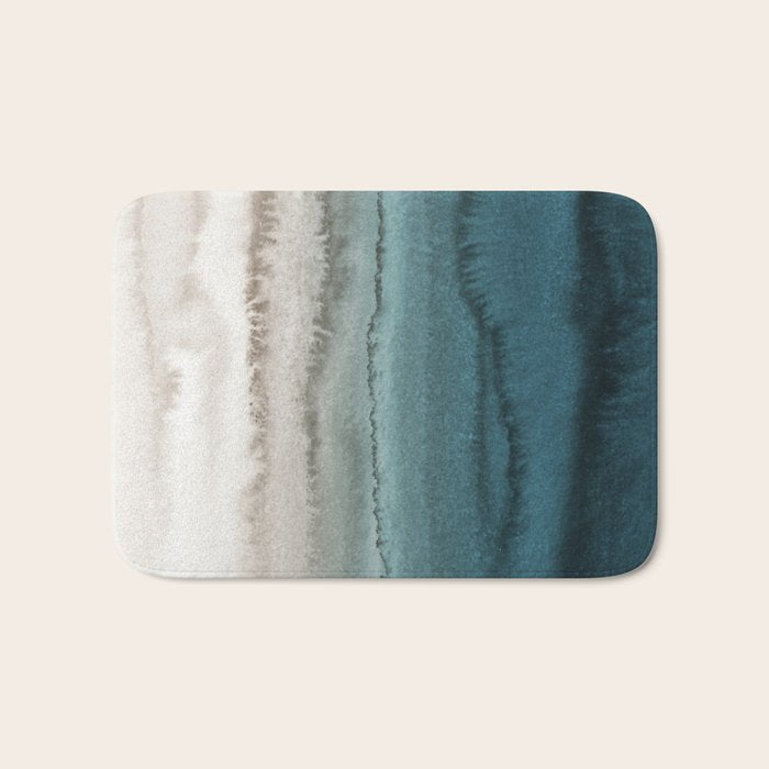 WITHIN THE TIDES - CRASHING WAVES TEAL Bath Mat Gallery Image 1