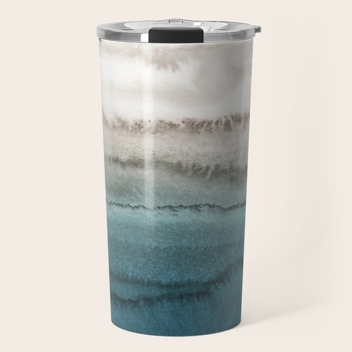 WITHIN THE TIDES - CRASHING WAVES TEAL Travel Mug Gallery Image 1