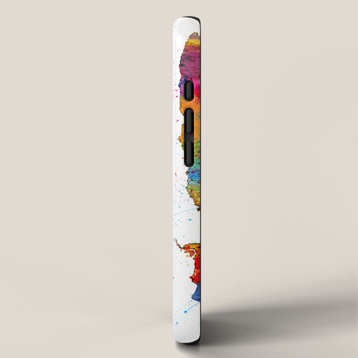 Map of the World Map Watercolor iPhone Case Gallery Image 2