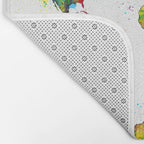 Map of the World Map Watercolor Bath Mat Gallery Image 2