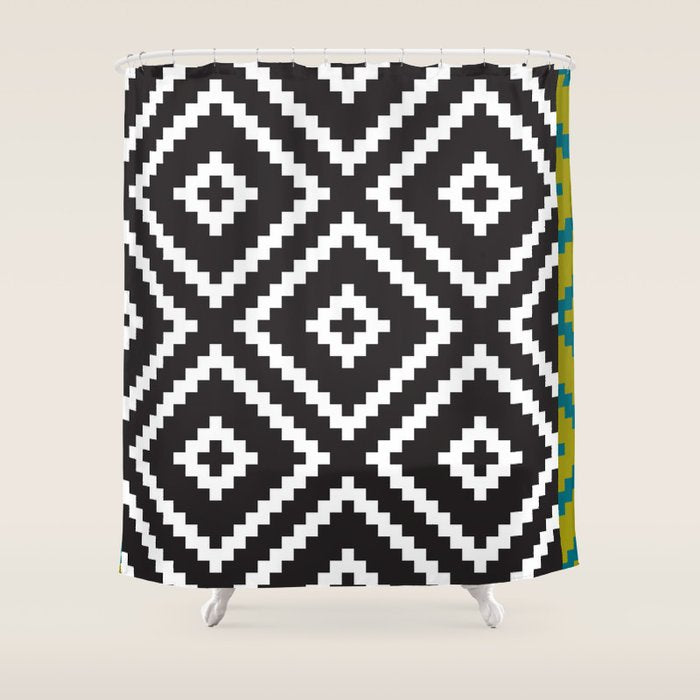 IKEA Lappljung Ruta Inverse  Shower Curtain Gallery Image 1