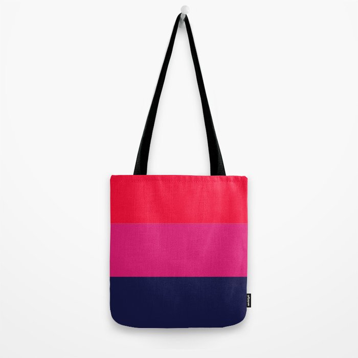 cherry red hot pink navy blue Tote Bag Gallery Image 2