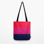 cherry red hot pink navy blue Tote Bag Gallery Image 2