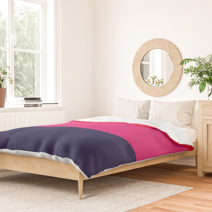 cherry red hot pink navy blue Duvet Cover Gallery Image 2