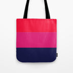 cherry red hot pink navy blue Tote Bag Gallery Image 1