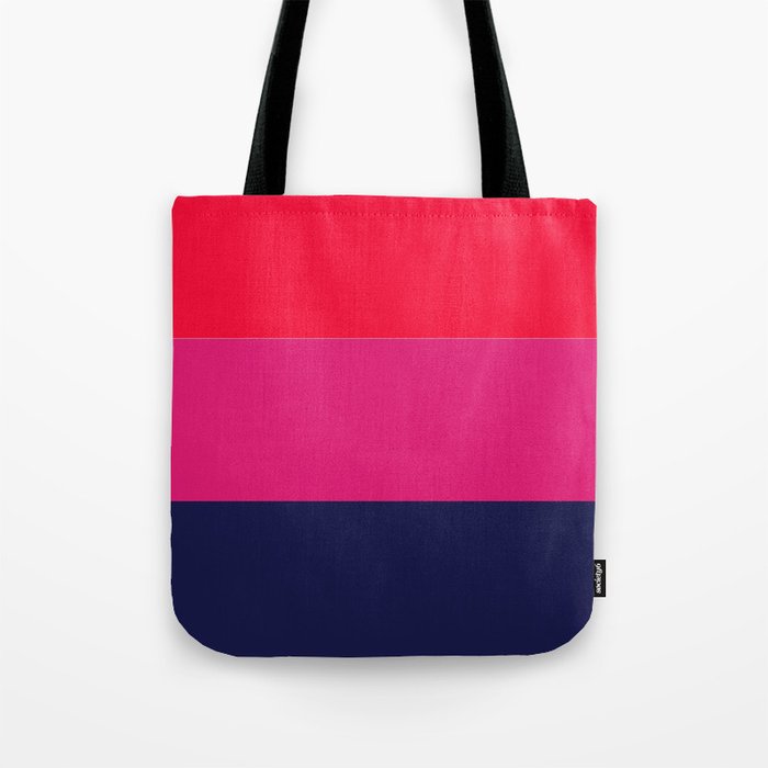 cherry red hot pink navy blue Tote Bag Gallery Image 1