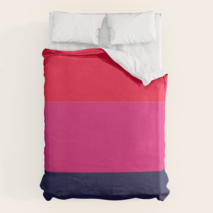 cherry red hot pink navy blue Duvet Cover Gallery Image 6