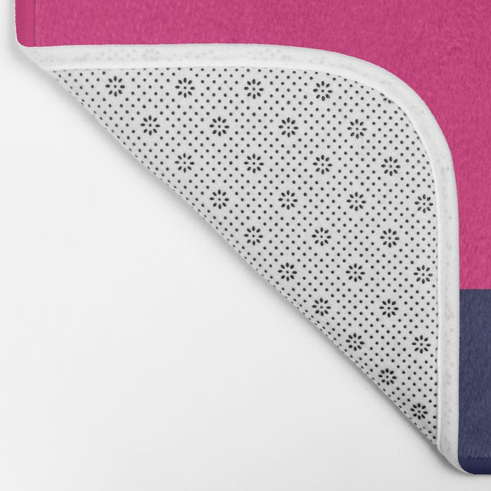 cherry red hot pink navy blue Bath Mat Gallery Image 2