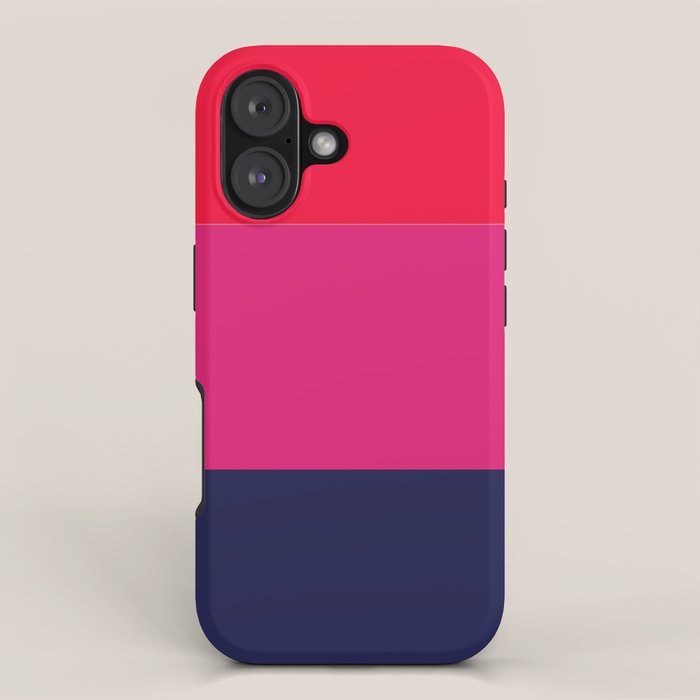 cherry red hot pink navy blue iPhone Case Gallery Image 1