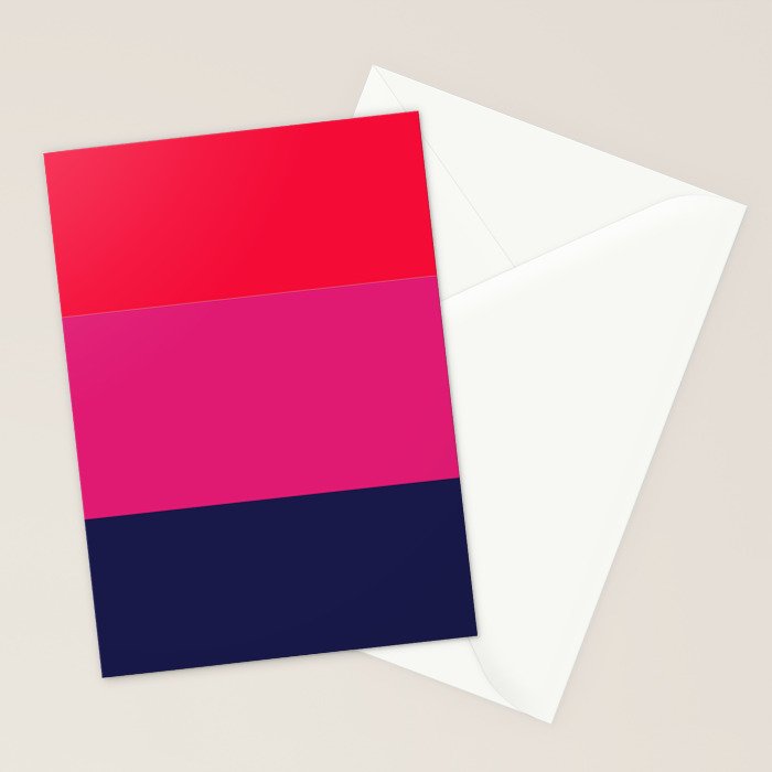 cherry red hot pink navy blue Stationery Card Gallery Image 2