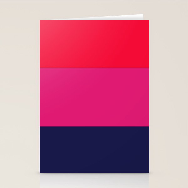 cherry red hot pink navy blue Stationery Card Gallery Image 1
