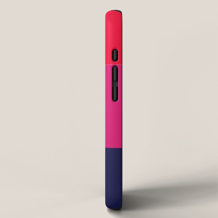 cherry red hot pink navy blue iPhone Case Gallery Image 2