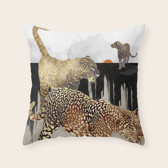 Minimal Leopards Throw Pillow Gallery Image 6