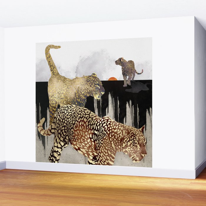 Minimal Leopards Wall Mural Gallery Image 2
