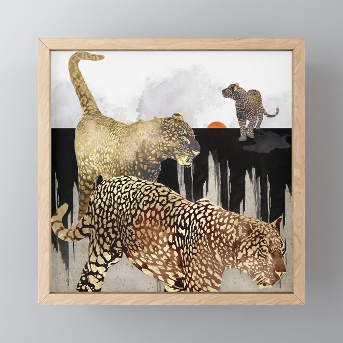 Minimal Leopards Mini Art Print Gallery Image 1
