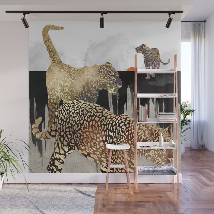 Minimal Leopards Wall Mural Gallery Image 1