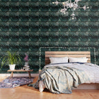 Abstract Pour Painting Liquid Marble Abstract Dark Green Painting Gold Accent Agate Stone Layers Wallpaper Gallery Image 3