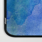 Hand painted abstract blue green watercolor brushstrokes Laptop Sleeve Gallery Image 3