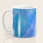 Hand painted abstract blue green watercolor brushstrokes Coffee Mug Gallery Image 3