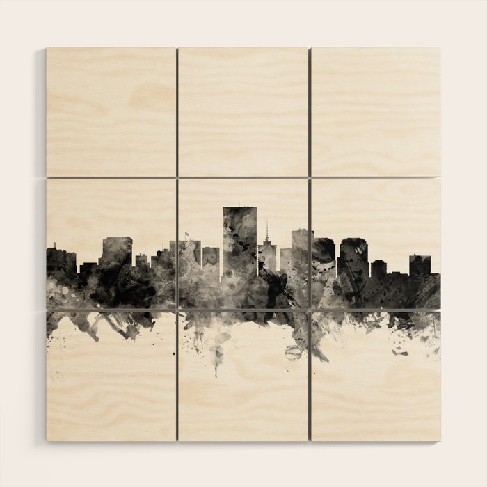 Richmond Virginia Skyline Wood Wall Art Gallery Image 1