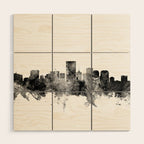 Richmond Virginia Skyline Wood Wall Art Gallery Image 1