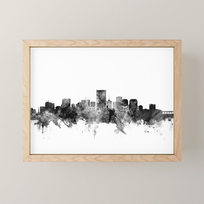Richmond Virginia Skyline Mini Art Print Gallery Image 1