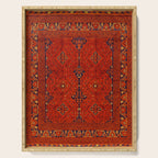 N194 - Red Berber Atlas Oriental Traditional Moroccan Style Serving Tray Gallery Image 1