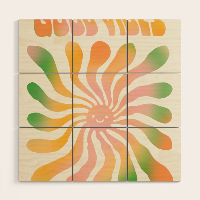 Good Vibes \\ Cute Sunshine  Wood Wall Art Gallery Image 1