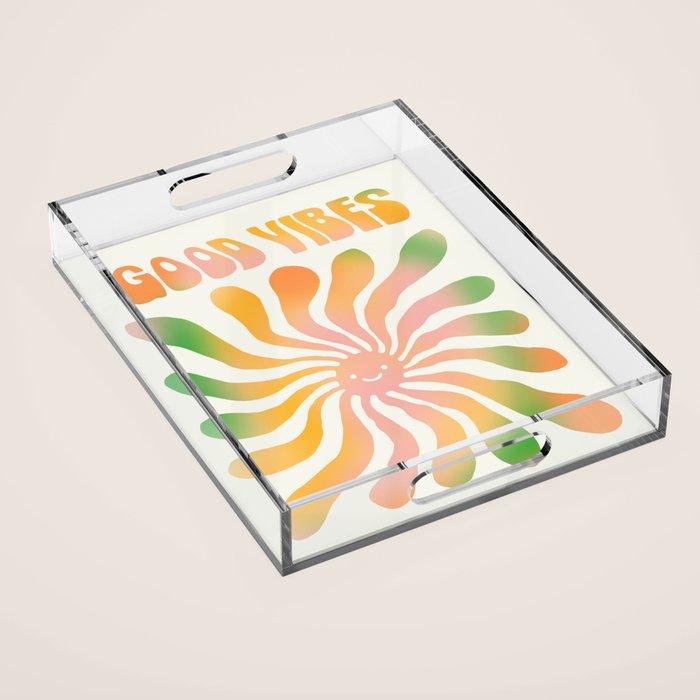 Good Vibes \\ Cute Sunshine  Acrylic Tray Gallery Image 1