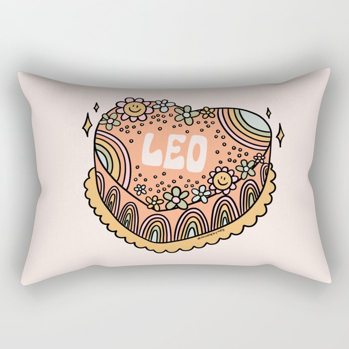 Leo Heart Cake Rectangular Pillow Gallery Image 1