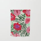 color matters: happy florals in pink light backround Wall Hanging Gallery Image 1